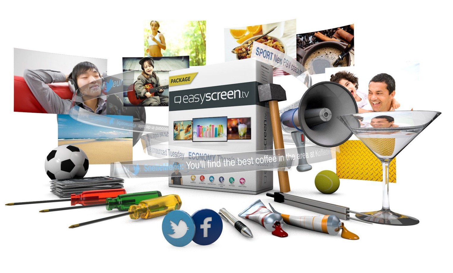 Easyscreen narrowcasting software